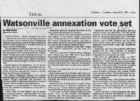 Watsonville annexation vote set