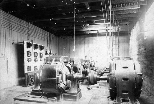 Interior of the powerhouse at the Union Traction carbarn