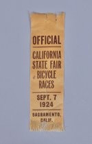 California State Fair Bicycle Races Official's ribbon