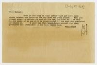 Letter from Joseph Willicombe to Julia Morgan, forwarding a Hearst letter copy, [July 1928]