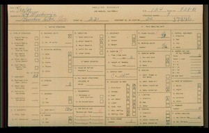 WPA household census for 231 S BUNKER HILL, Los Angeles