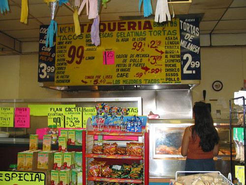 Taqueria in the Fiesta Imperial Market on Fourth Street, August 2002