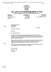 [Letter from M Clarke to Paul Murden regarding Egyptian duty free shops operator]