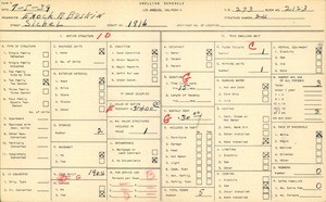 WPA household census for 1816 SICHEL, Los Angeles