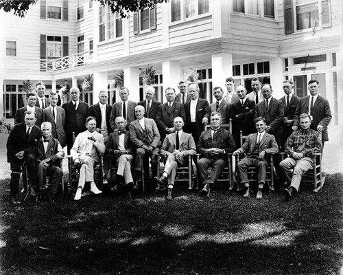 Real Estate Brokers' Convention in front of St. Ann's Inn during the 1920's