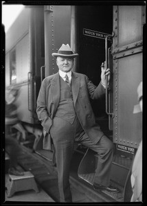Secretary Hoover at Depot, Southern California, 1926