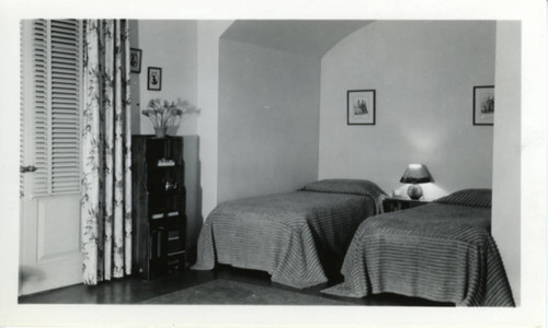 Furnishings, women's dormitory room, Pomona College