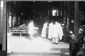 Chinese hospital staff at work, Fuzhou, Fujian, China, ca.1911