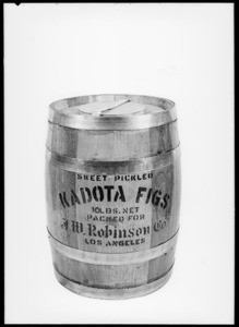 Kadota figs barrel, Southern California, 1927
