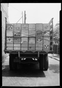 Rear of truck, Y. Ota, owner & assured, Southern California, 1935