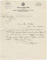 Letter from Ted Hazard to American Guitar Society, June 6, 1925