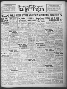 Daily Trojan, Vol. 20, No. 11, September 28, 1928