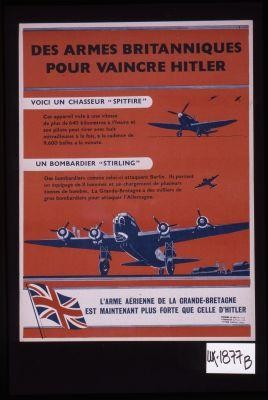 Des armes Britannniques pour vaincre Hitler