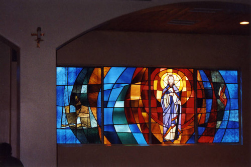 Holy Family Catholic Church, stained glass window