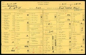 WPA household census for 700 EAST 18TH STREET, Los Angeles
