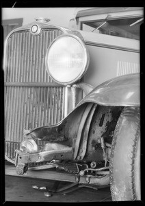 Viking car (collided with motorcycle), Universal Auto Insurance, Southern California, 1932