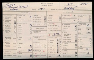 WPA household census for 1952 ADAIR, Los Angeles