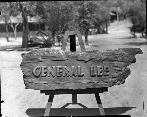 Signs, new sign for General Lee Tree