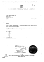 [Letter from Norman BS Jack to Tlasco Trading Company Ltd confirming an appointment]