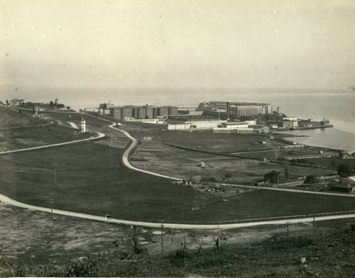 San Quentin Prison and Village, Marin County, California, circa 1919 [photograph]
