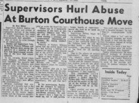 Court Refuses to Enter Building Priority Squabble; Supervisors Hurl Abuse at Burton Courthouse Move