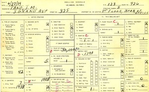 WPA household census for 325 S GRAND, Los Angeles