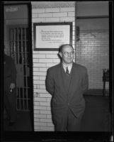 Sidney T. Graves in jail, Los Angeles, 1933