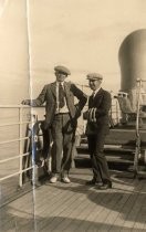 Lee de Forest and Henry Hotz on board ship