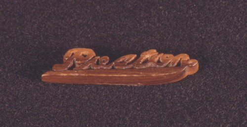 Wooden "Poston" pin