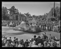 "George Washington" float at the Tournament of Roses Parade, Pasadena, 1936