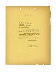 Letter from J. C. Humphreys to J. Win Austin, July 14, 1942