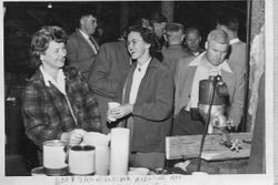 Ann Hallberg and her husband Bob Hallberg at Yakima, Washington meeting, early 1950s