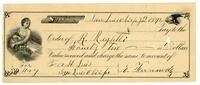 Check from Ah Luis to R. Rightti, January 19, 1892