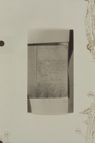 Stanton notebook sketch and entry giving details of the Denis Julien inscription which he found in lower Cataract Canyon