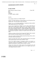 [Letter from DHL Courier to Regie Libanaise des Tabacs & Tombacs regarding the Introduction of the Gallaher Group Plc]