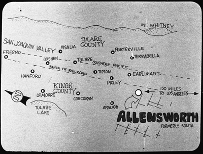 Map of Allensworth, California