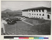 Riverside campus. On March 27, 1918, citrus growers, scientists, and civic leaders met to dedicate the Citrus Experiment Station and Graduate School of Tropical Agriculture. Site was a 471-acre tract on the western slopes of Box Springs Mountain