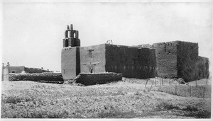Exterior view of Mission Santa Guadalupe, Santa Fe, New Mexico, ca.1883