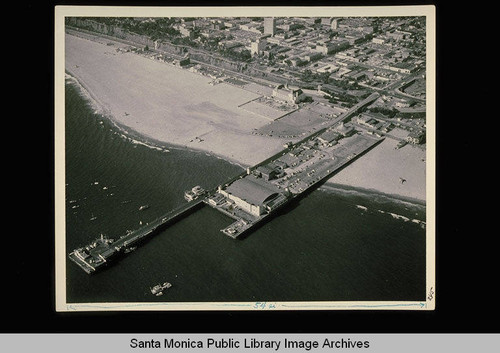 Aerial view of the Santa Monica Pier