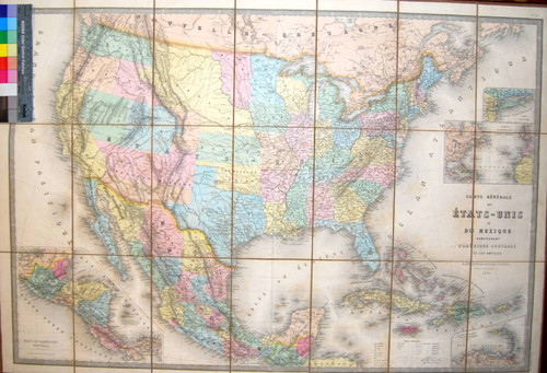 Carte générale des États-Unis et du Mexique : comprenant l'Amérique Centrale et les Antilles / E.Andriveau-Goujon, Éditeur