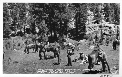 Frontier Pack Outfit on Upper Rush Creek, Mono Co., Calif