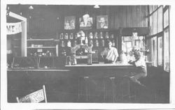 Interior of the Ice Cream shop owned by J.F. Triggs and run by daughter Ruth Triggs (Karutz), about 1917