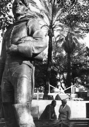 Felipe de Neve statue at the L.A Plaza