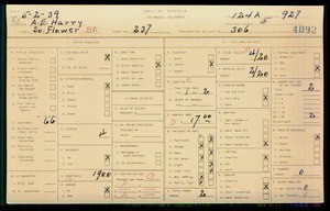 WPA household census for 237 S FLOWER, Los Angeles