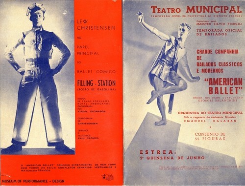Portuguese language brochure for American Ballet performances at Teatro Municipal, Brazil, June 1941