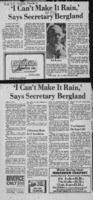I Can't Make It Rain,' Says Secretary Bergland