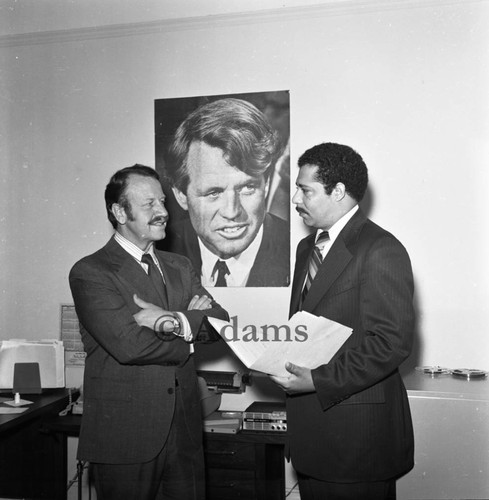Jesse Unruh and Julian Dixson, Los Angeles, 1972