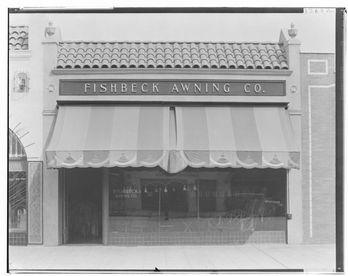 Fishbeck Awning Company, 117 West Colorado, Pasadena. 1930