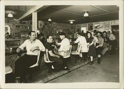 Interior of an unidentified bar, Petaluma, California, about 1949