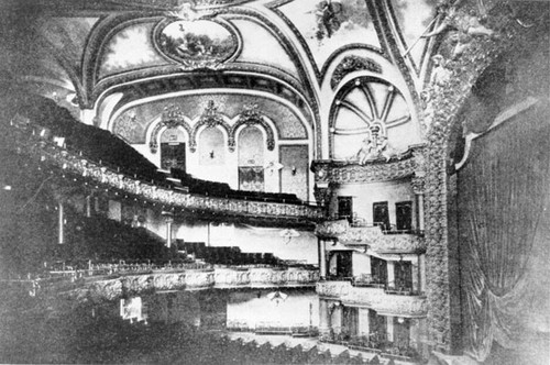 Side view, showing boxes and balconies, Orpheum Theater, San Francisco